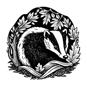 badger in den