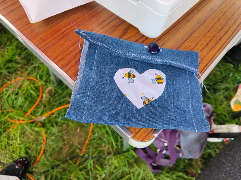 denim purse
