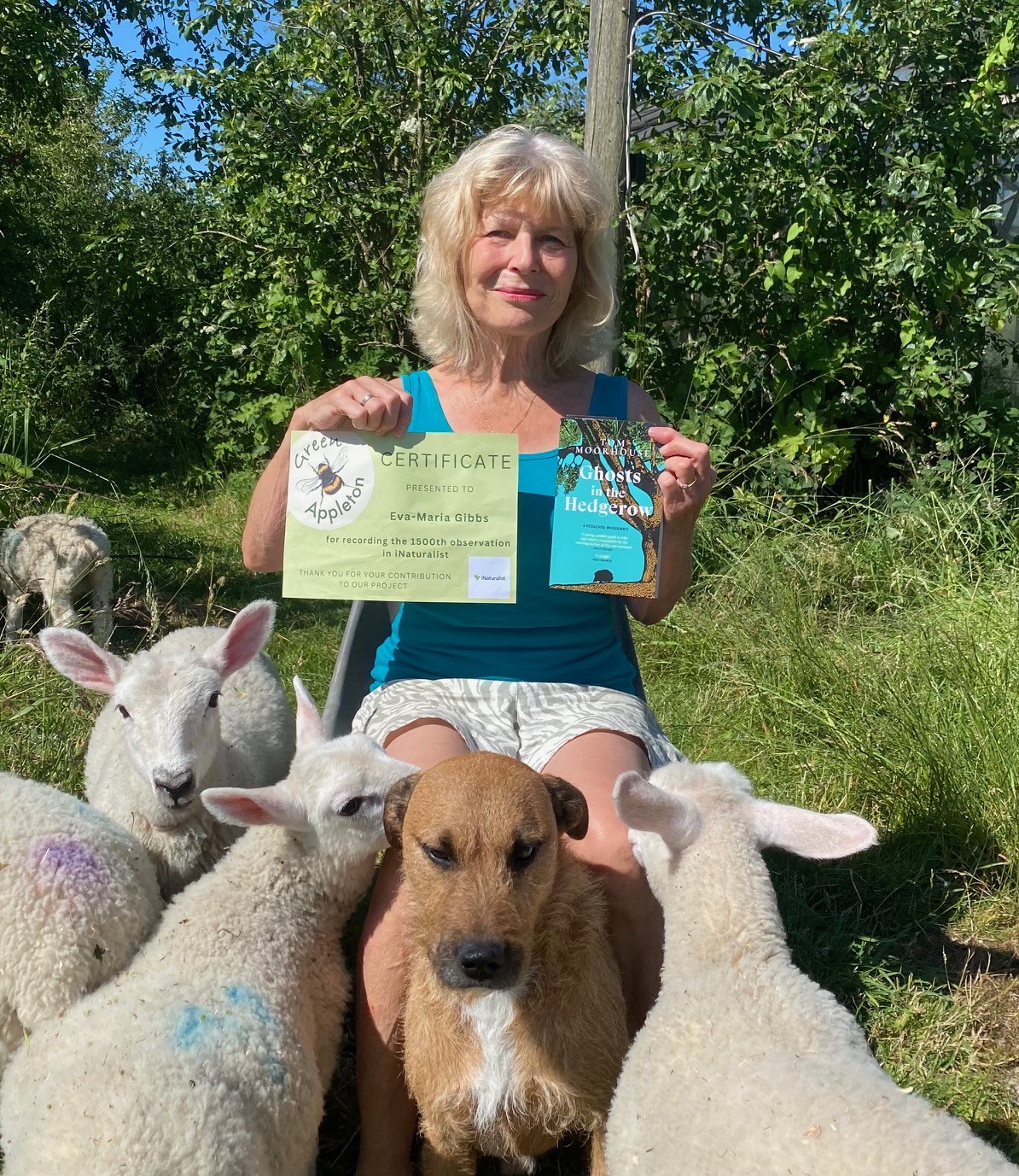 Eva-Maria and her sheep